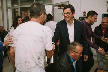 Visita a Jinámar de los candidatos de CC y Juntos por Telde (Foto TA)